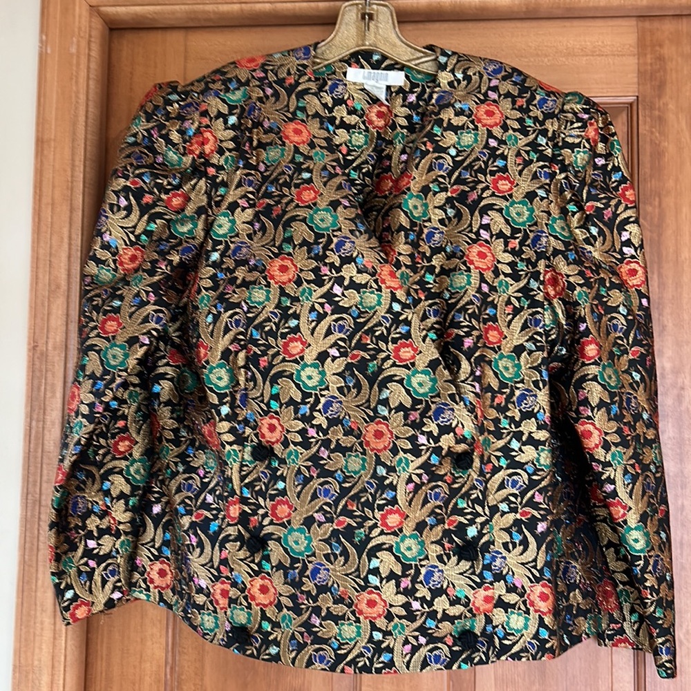 Jewel toned lined jacket for the holidays